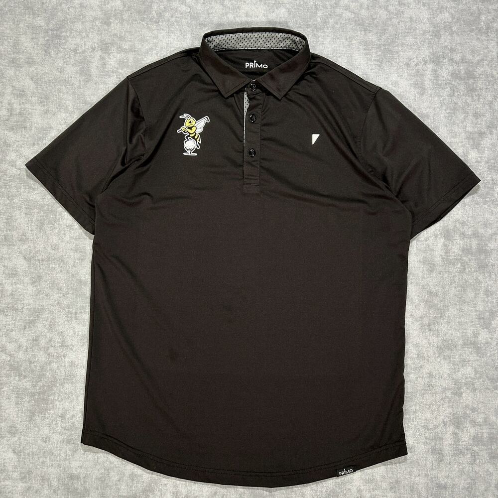 Primo Blade Collar Polo Mens Large Golf Bee Graphic Performance Shirt